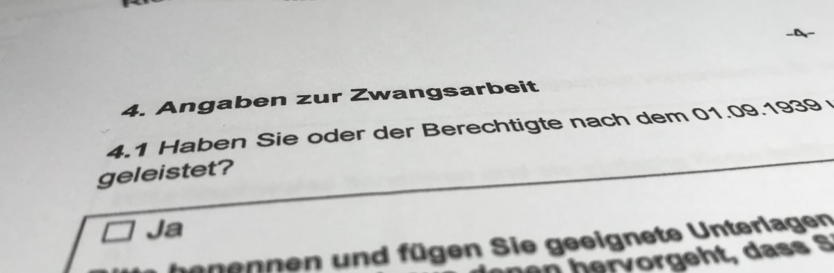 Zwangsarbeiterentschädigung: Letzte Frist endet am 31. Dezember